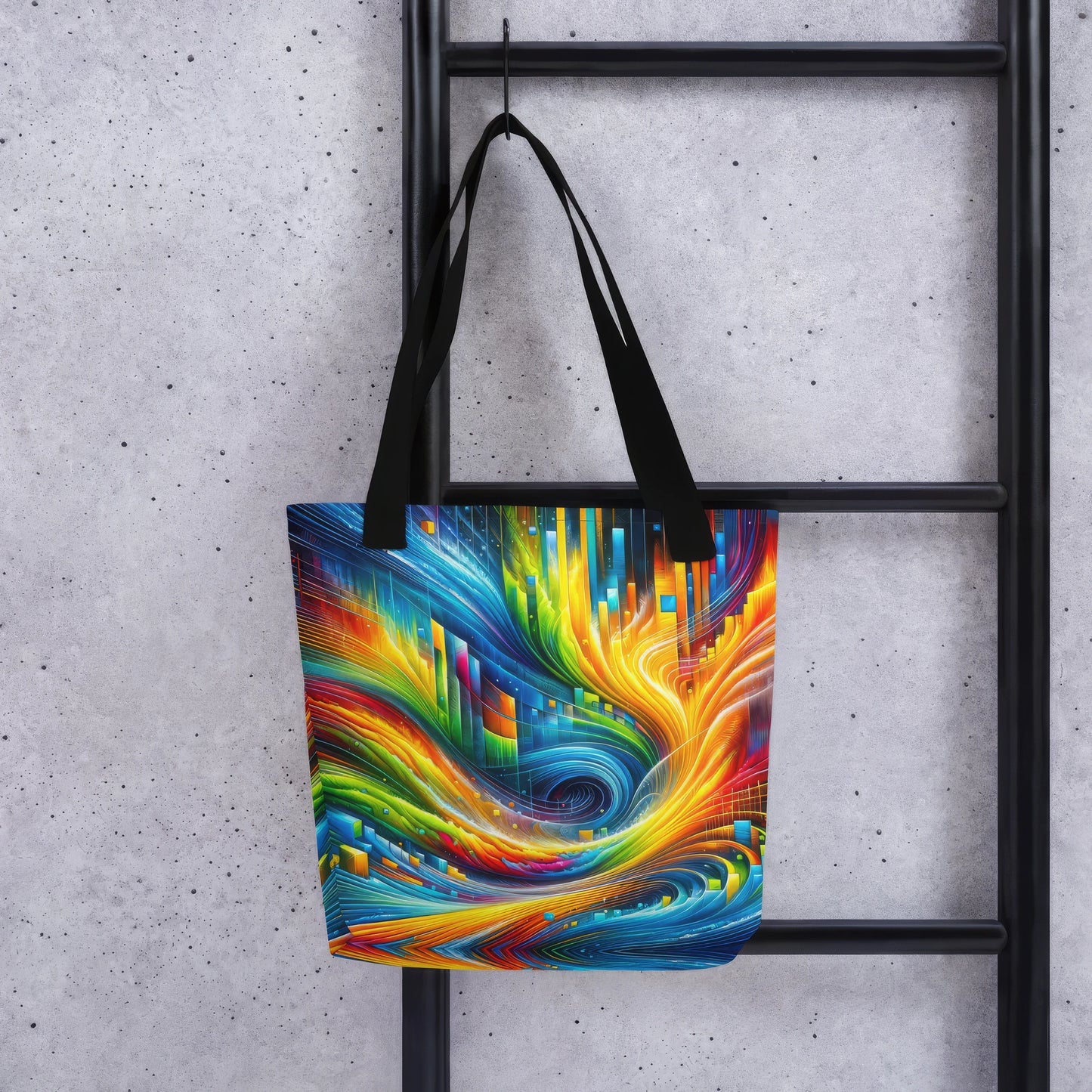 Abstract Art Tote Bag: Dynamic Resonance