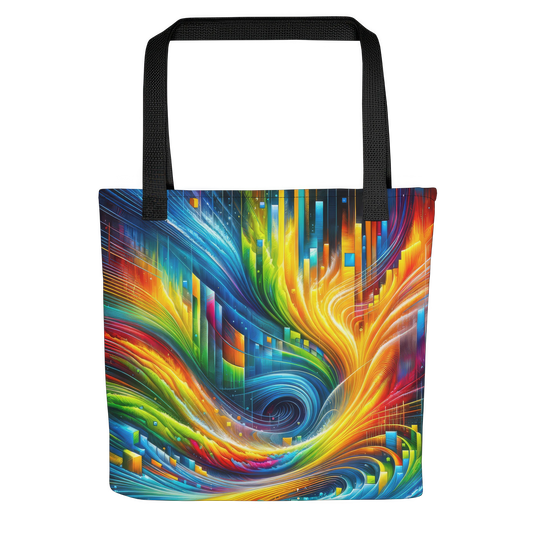 Abstract Art Tote Bag: Dynamic Resonance