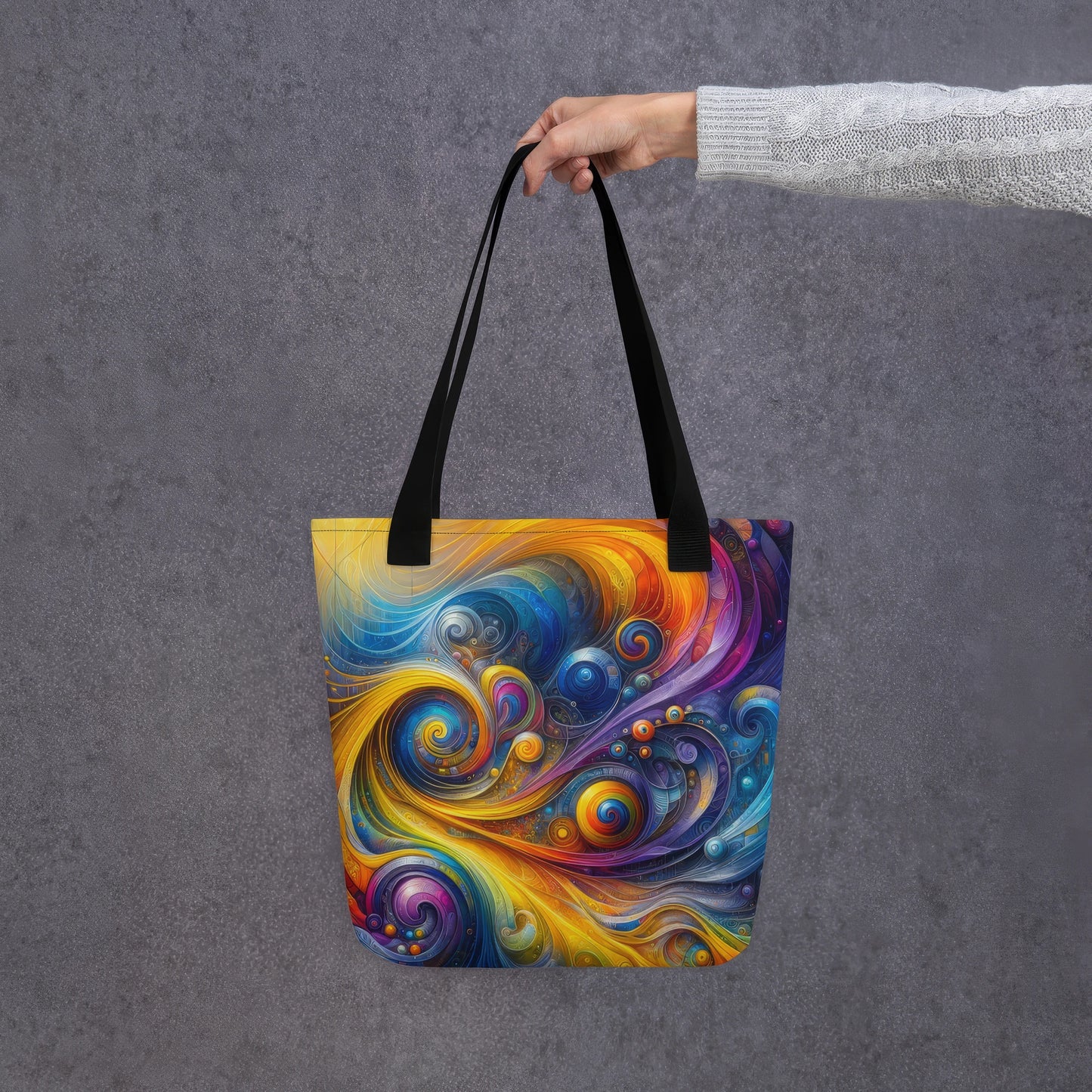 Abstract Art Tote Bag: Curiosity's Canvas