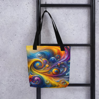 Abstract Art Tote Bag: Curiosity's Canvas