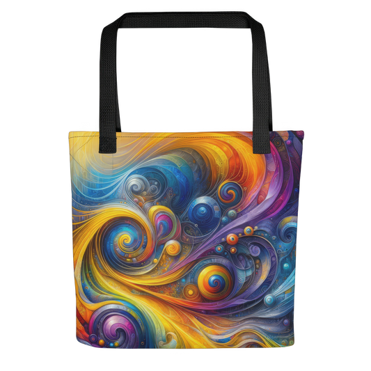 Abstract Art Tote Bag: Curiosity's Canvas