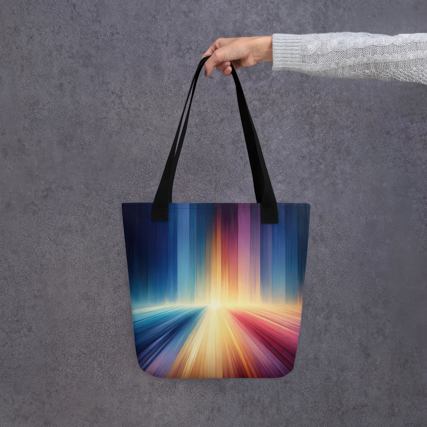 Abstract Art Tote Bag: Enlightening Spectrum