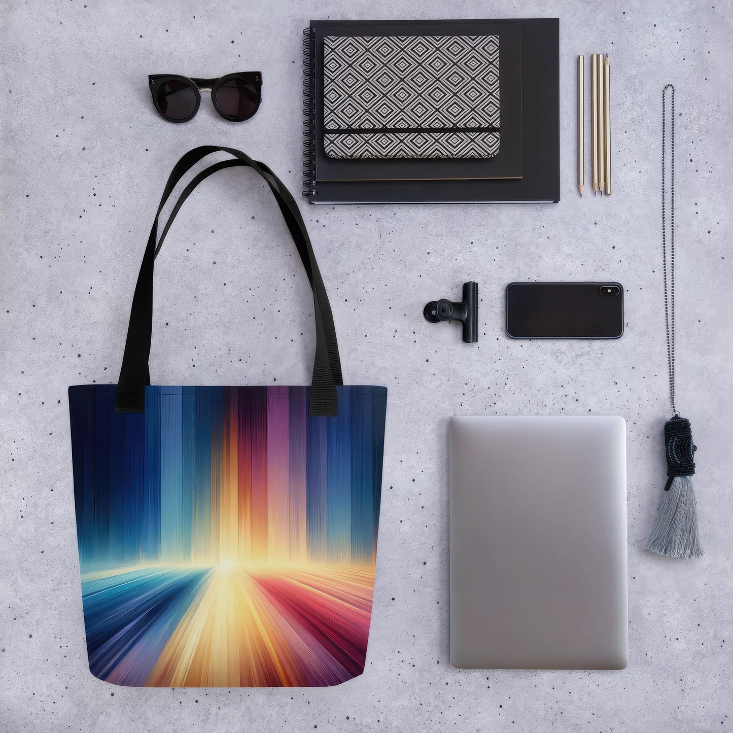 Abstract Art Tote Bag: Enlightening Spectrum