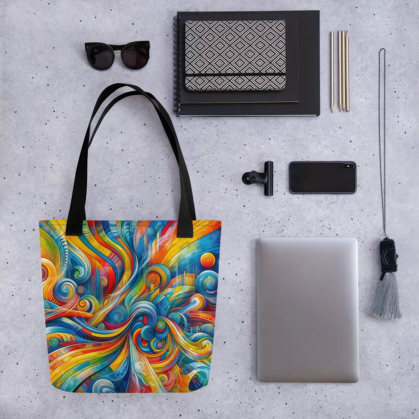 Abstract Art Tote Bag: Creative Pulse