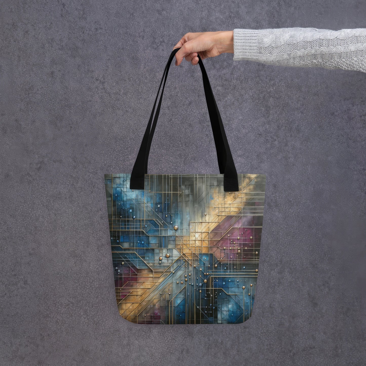 Abstract Art Tote Bag: Strategic Visions