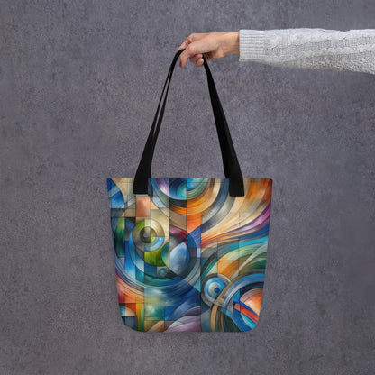 Sac fourre-tout d’art abstrait : synergie en mouvement