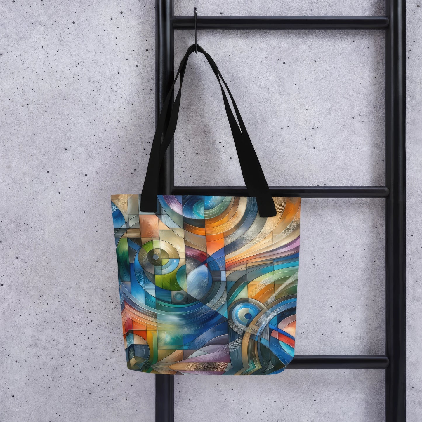 Sac fourre-tout d’art abstrait : synergie en mouvement