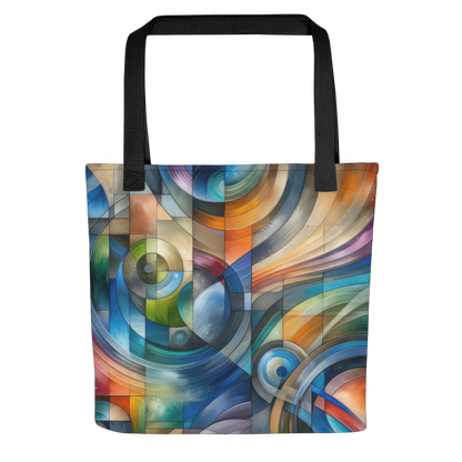 Sac fourre-tout d’art abstrait : synergie en mouvement