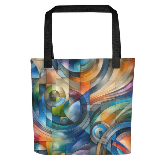 Sac fourre-tout d’art abstrait : synergie en mouvement