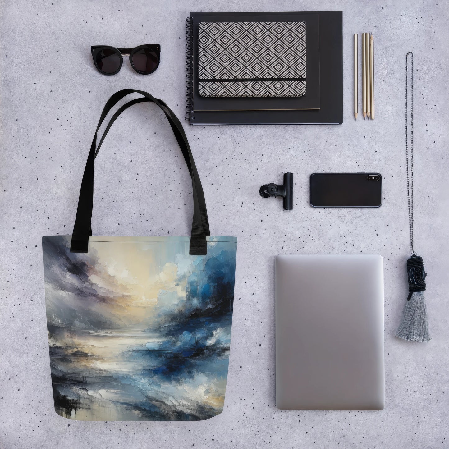 Abstract Art Tote Bag: Horizon of Tomorrow