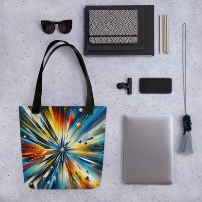 Abstract Art Tote Bag: Innovation Nexus