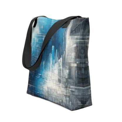 Abstract Art Tote Bag: Blueprints of Tomorrow