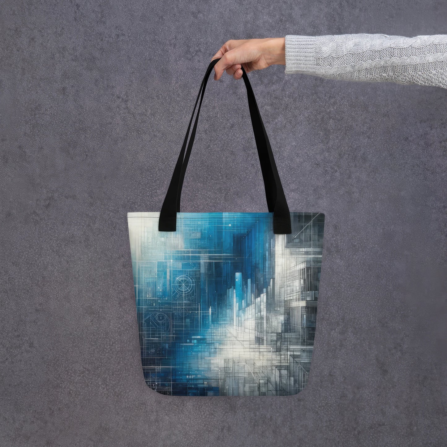 Abstract Art Tote Bag: Blueprints of Tomorrow