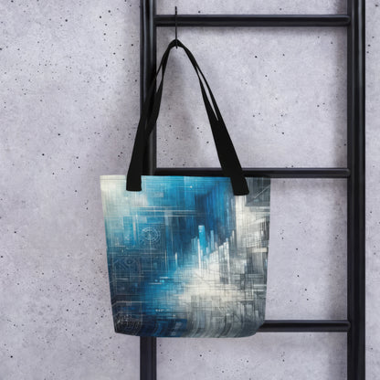 Abstract Art Tote Bag: Blueprints of Tomorrow