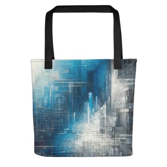 Abstract Art Tote Bag: Blueprints of Tomorrow