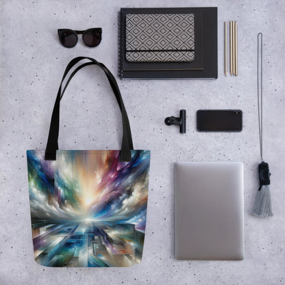 Abstract Art Tote Bag: Visionary Horizons