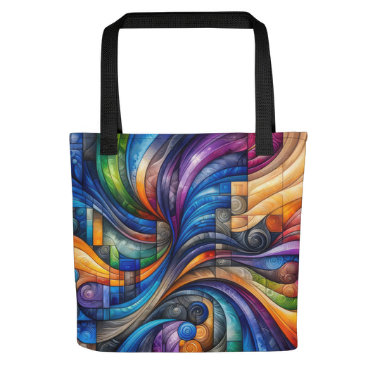 Abstract Art Tote Bag: Integrative Tapestry