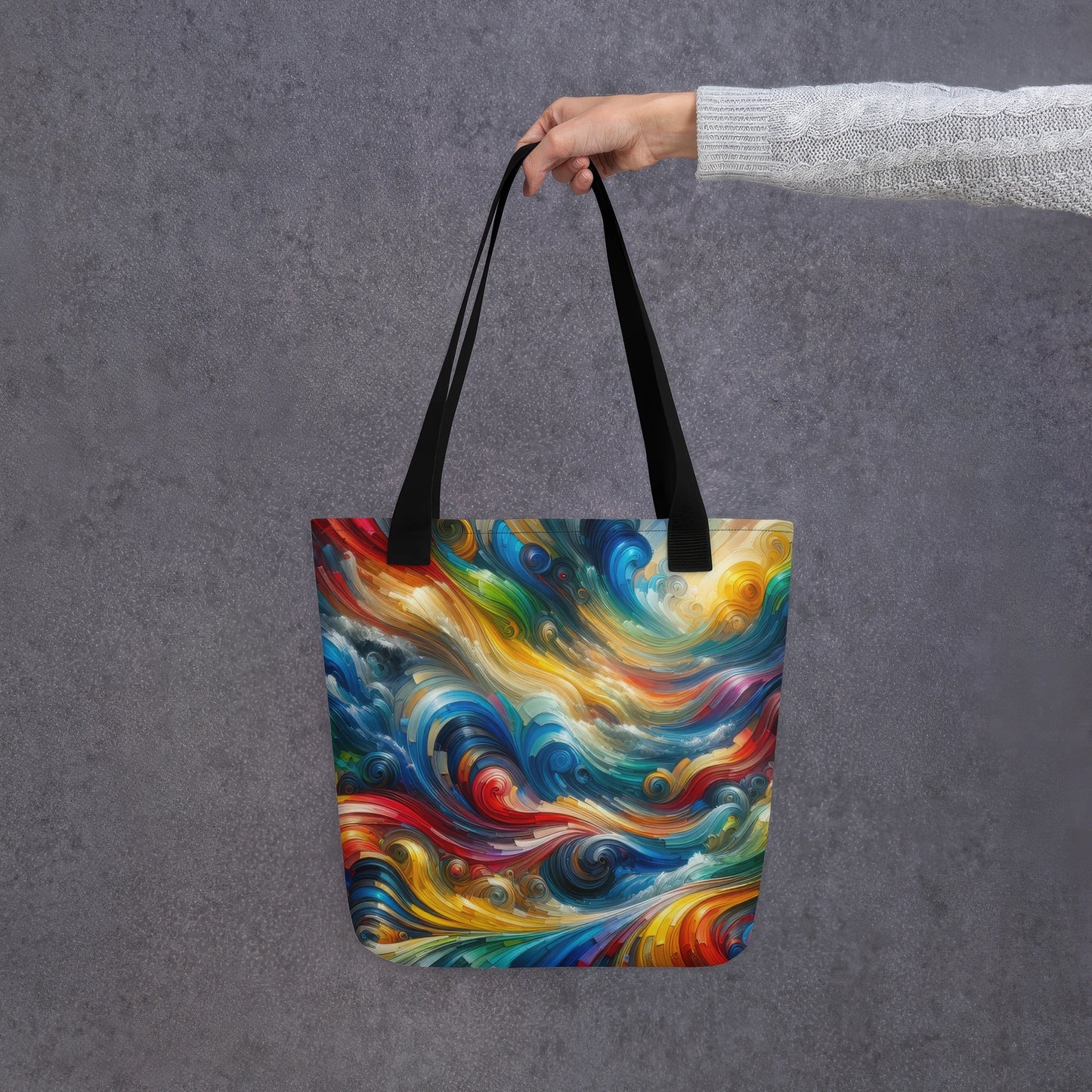 Abstract Art Tote Bag: Creative Currents