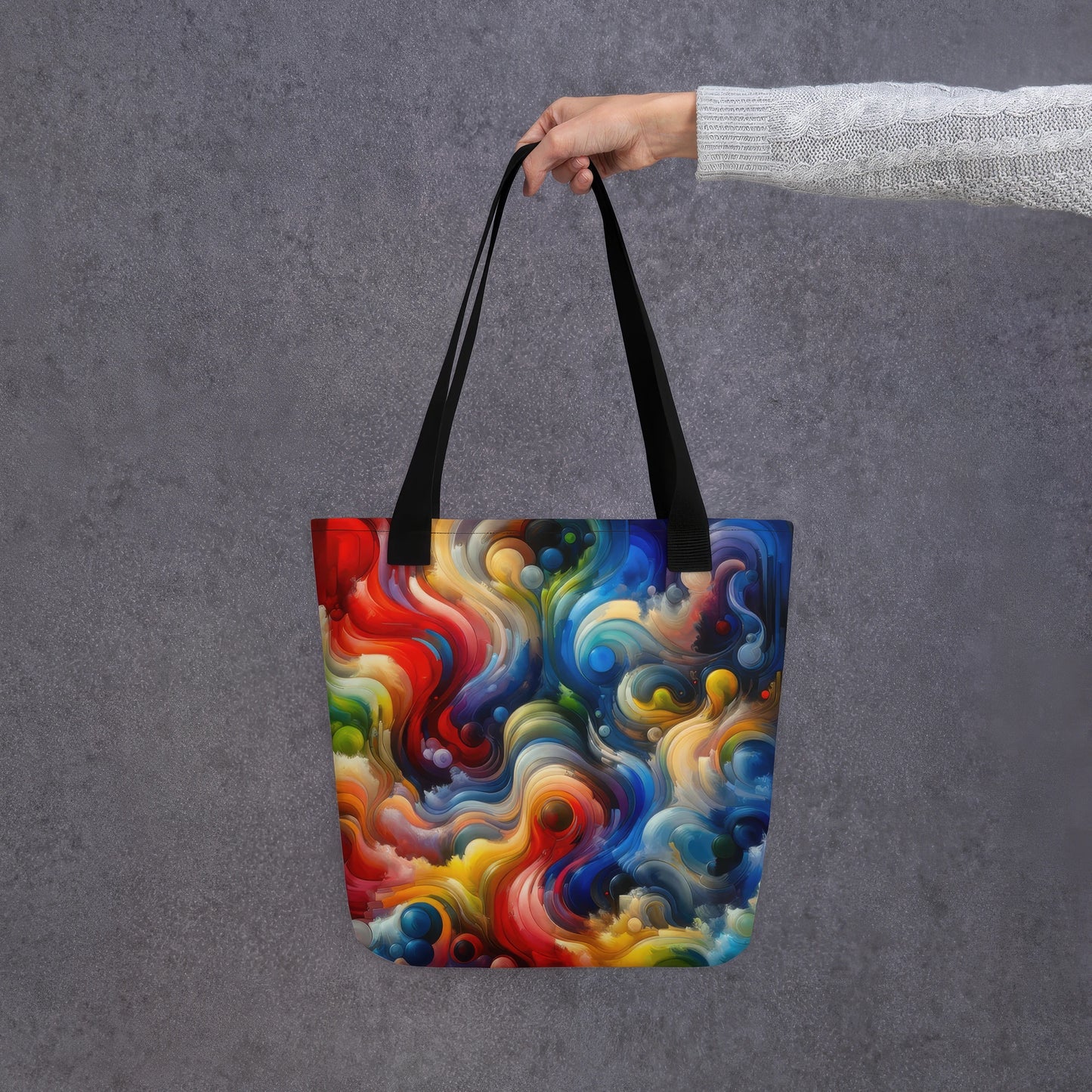 Abstract Art Tote Bag: Dynamic Flux