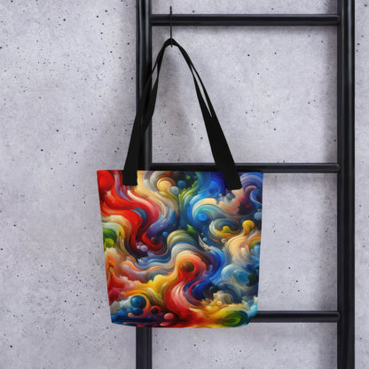 Abstract Art Tote Bag: Dynamic Flux