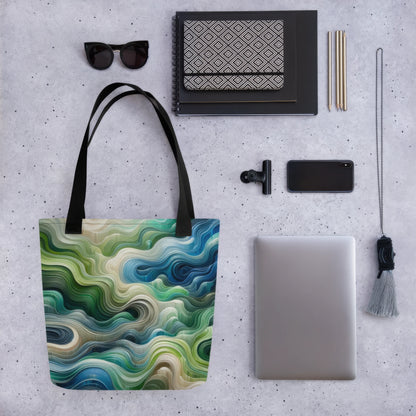 Abstract Art Tote Bag: Progressive Currents