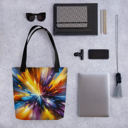 Abstract Art Tote Bag: Inquisitive Spectrum