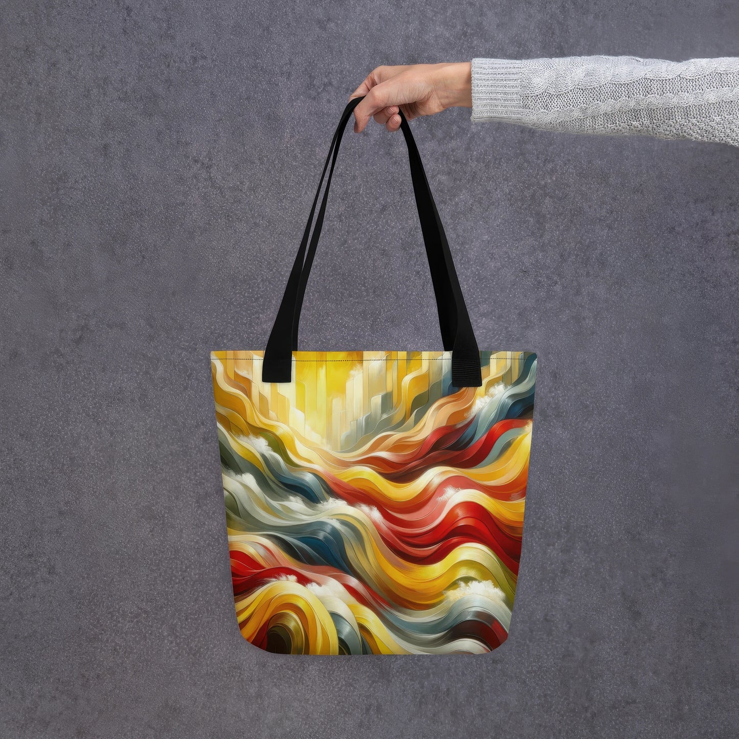 Abstract Art Tote Bag: Empowerment Waves