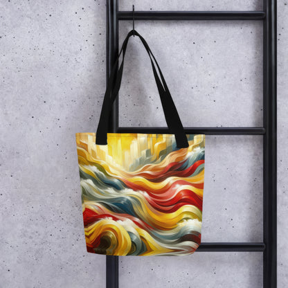 Abstract Art Tote Bag: Empowerment Waves