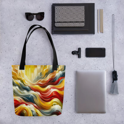 Abstract Art Tote Bag: Empowerment Waves