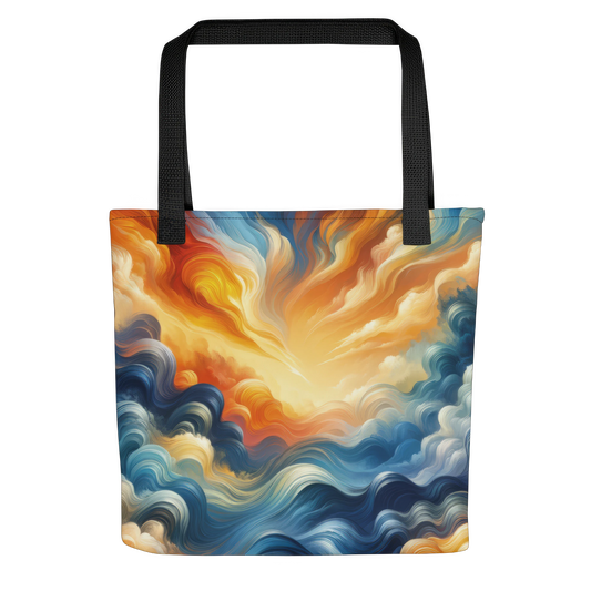 Abstract Art Tote Bag: Waves of Transformation