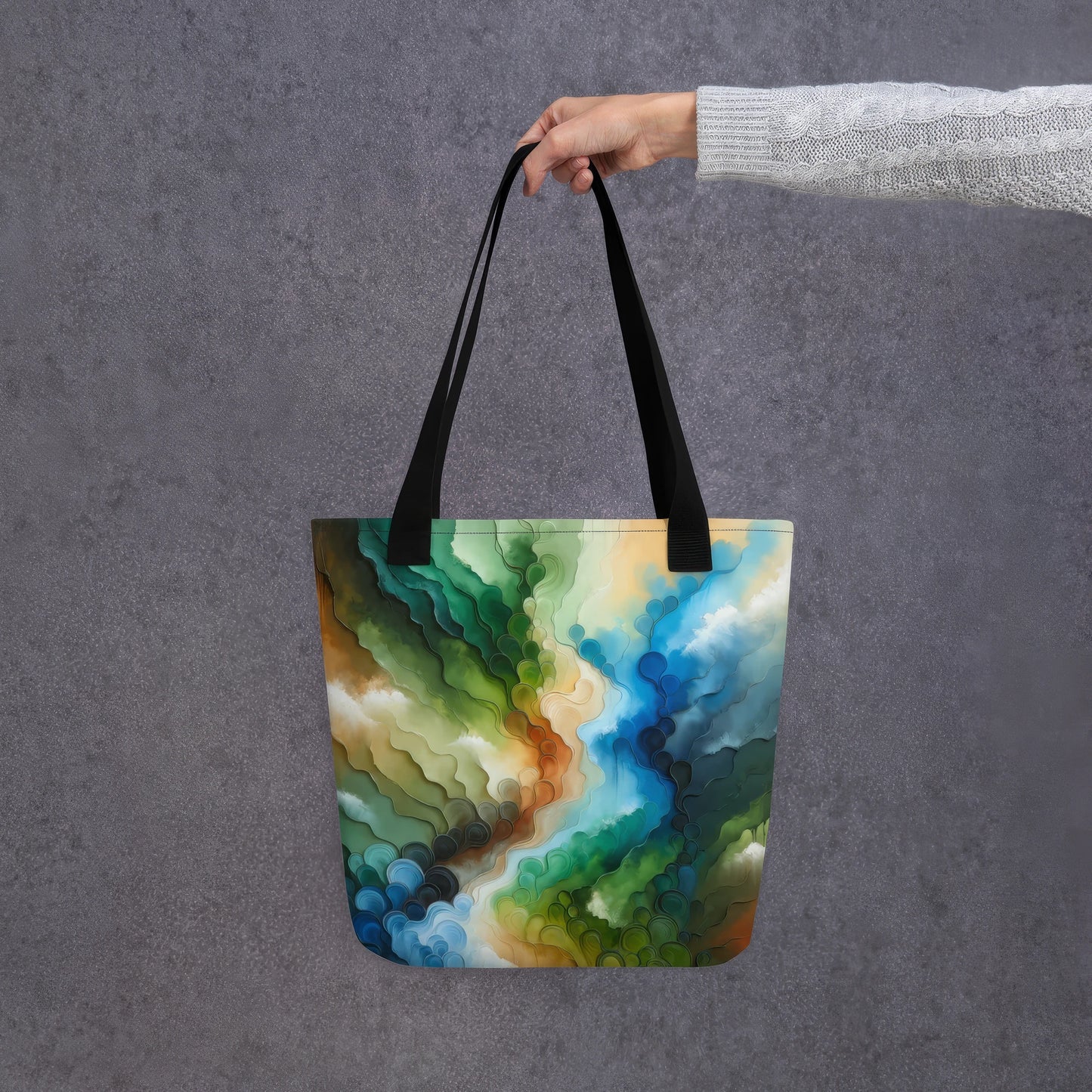 Sac fourre-tout d’art abstrait : Essence en évolution