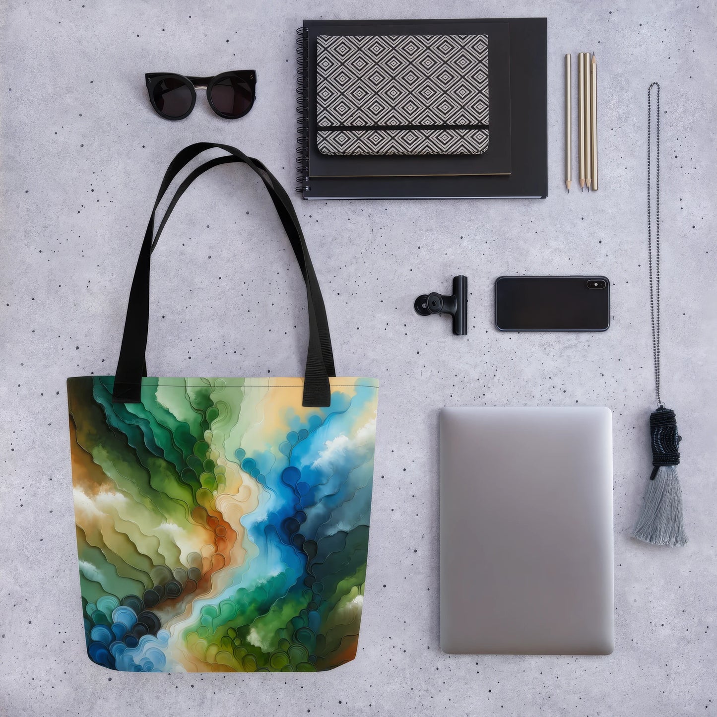 Abstract Art Tote Bag: Evolving Essence