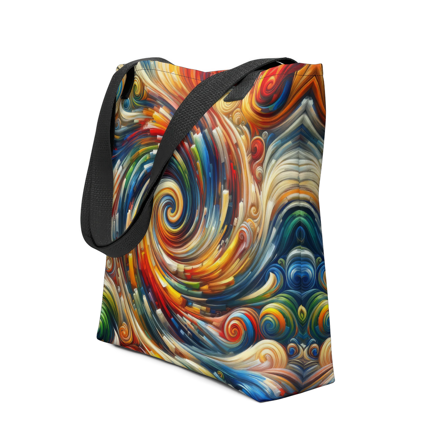 Abstract Art Tote Bag: Dynamic Whirl