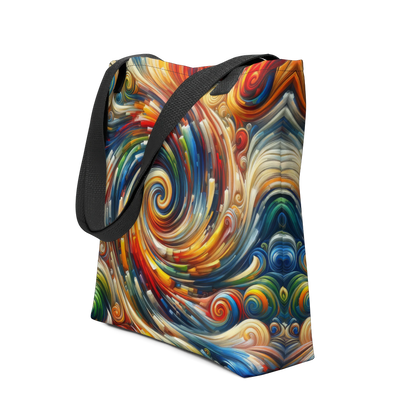 Abstract Art Tote Bag: Dynamic Whirl