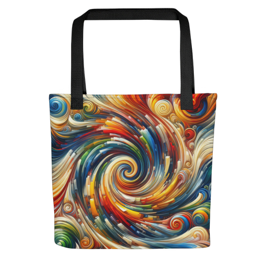 Sac fourre-tout d’art abstrait : Tourbillon dynamique