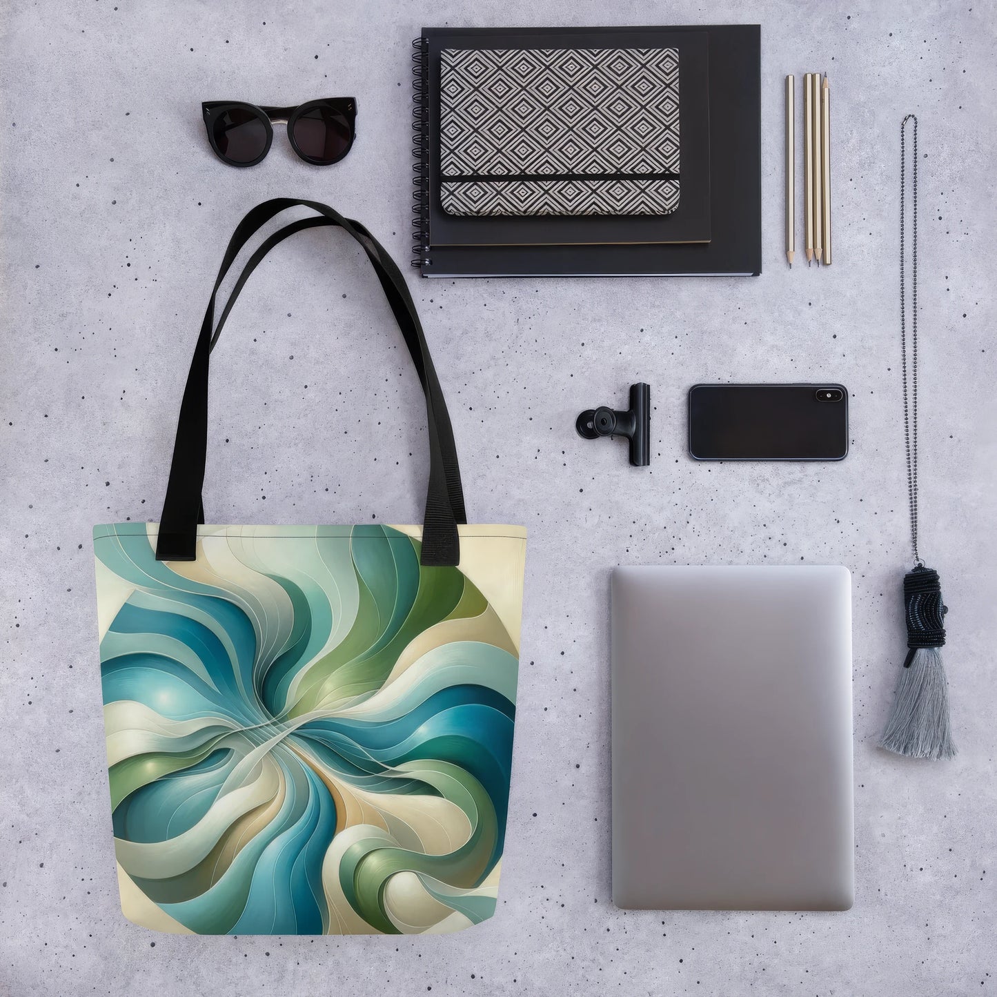 Abstract Art Tote Bag: Harmonic Convergence