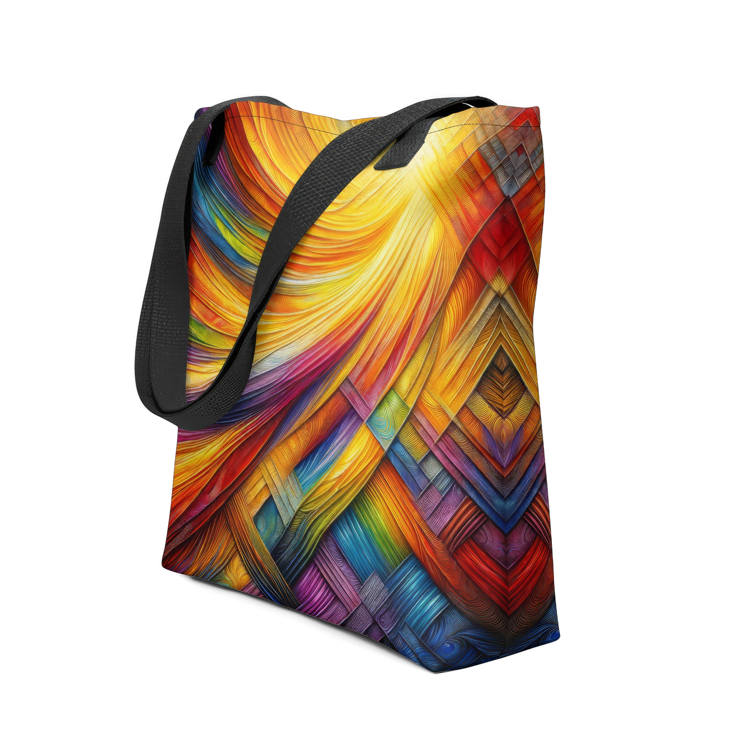 Abstract Art Tote Bag: Luminous Tapestry