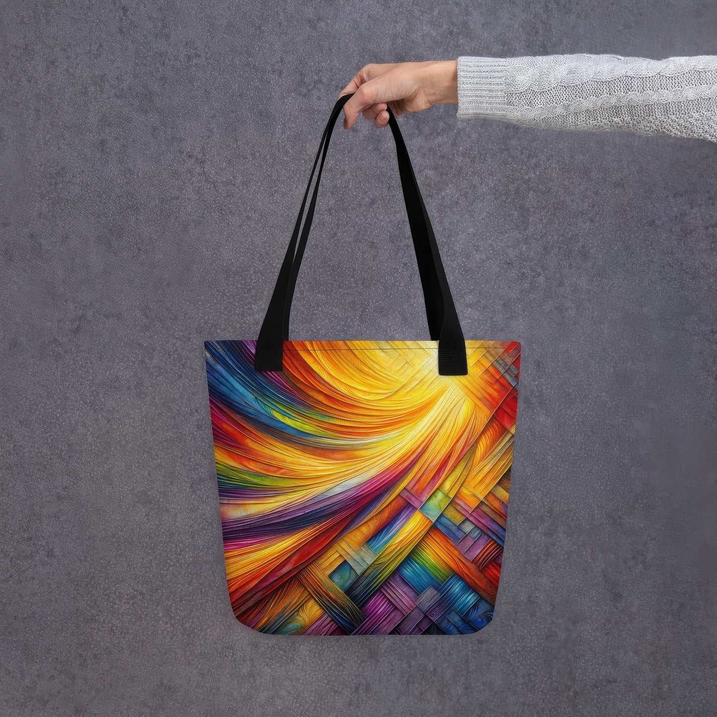 Abstract Art Tote Bag: Luminous Tapestry