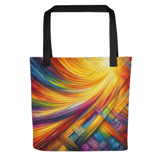 Abstract Art Tote Bag: Luminous Tapestry