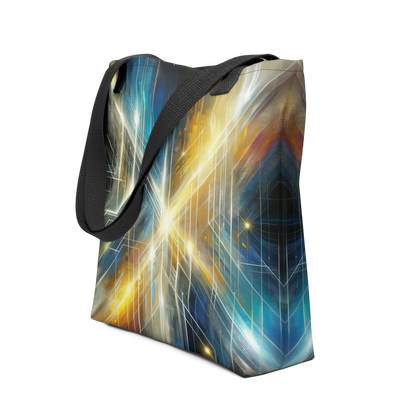 Abstract Art Tote Bag: Illuminated Pathways