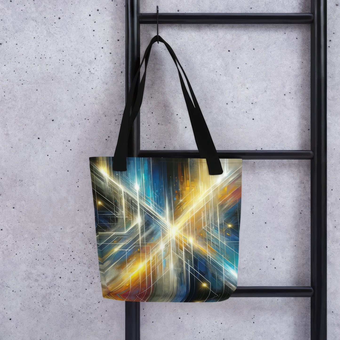 Abstract Art Tote Bag: Illuminated Pathways