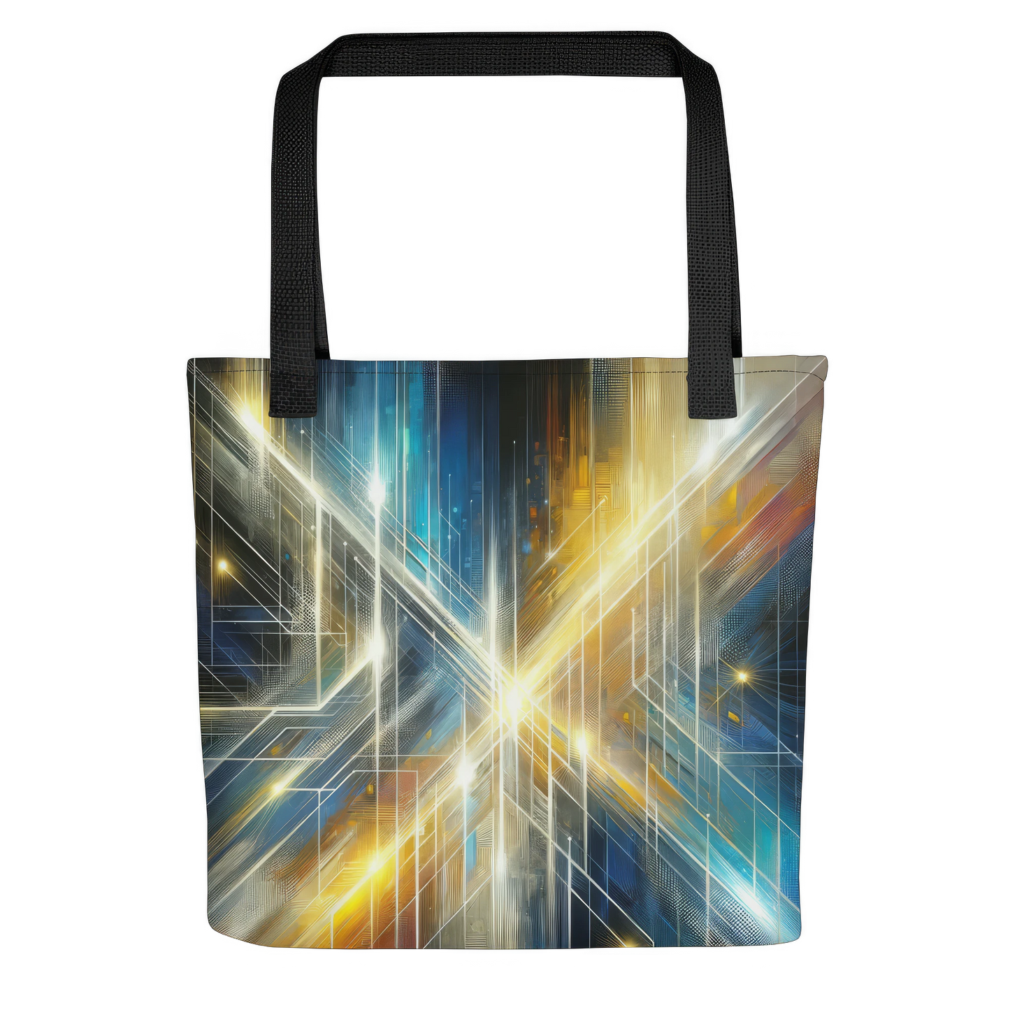 Abstract Art Tote Bag: Illuminated Pathways