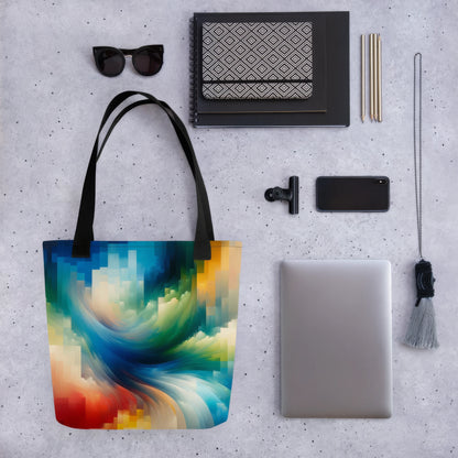 Abstract Art Tote Bag: Synthesized Spectrum