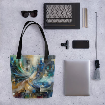 Abstract Art Tote Bag: Confluence of Insights