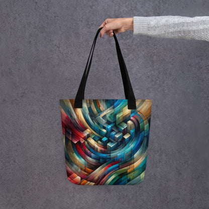 Abstract Art Tote Bag: Continuum Canvas