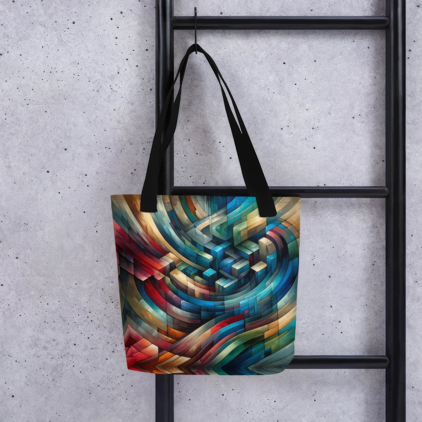 Abstract Art Tote Bag: Continuum Canvas