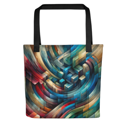 Abstract Art Tote Bag: Continuum Canvas