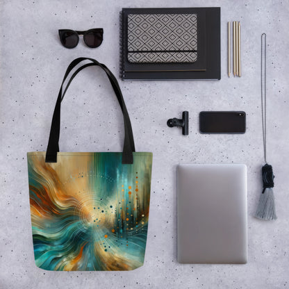 Abstract Art Tote Bag: Anticipatory Echoes