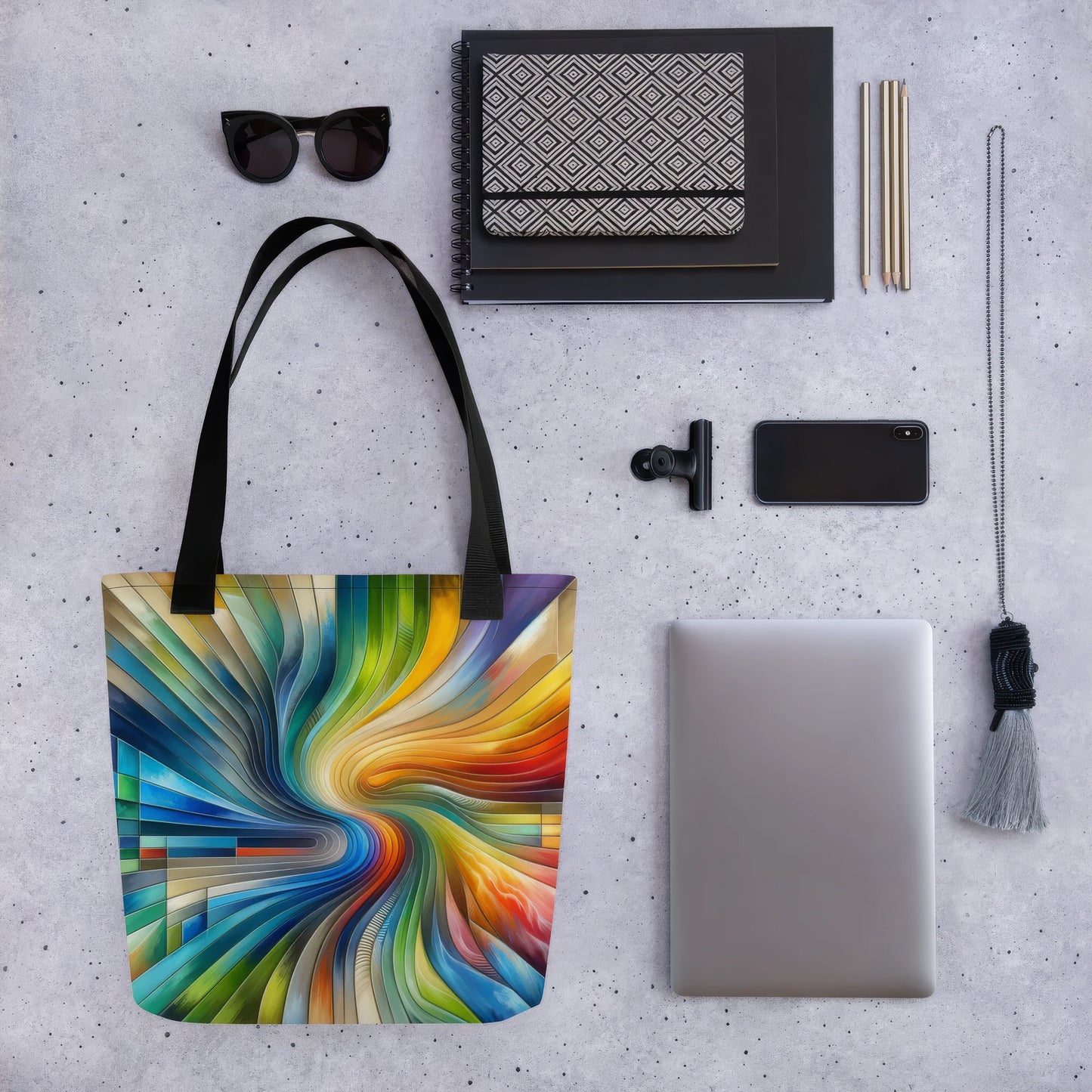 Abstract Art Tote Bag: Evolutive Spectrum