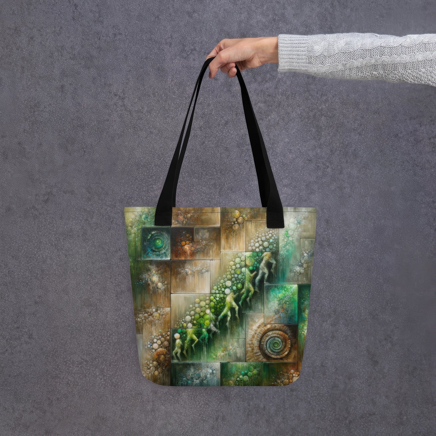 Abstract Art Tote Bag: Echoes of Evolution